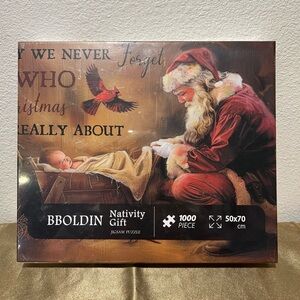 Nativity Gift Jigsaw Puzzle - Red and Brown New